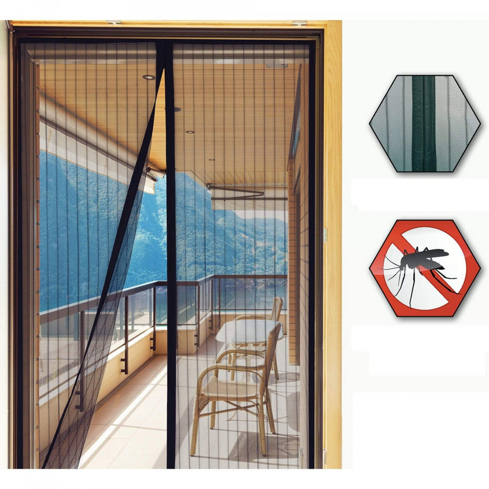 1+1 GRATIS PERDEA PLASA ANTI-INSECTE CU MAGNET 210cm x100cm