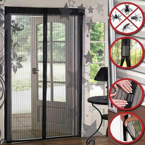 1+1 GRATIS PERDEA PLASA ANTI-INSECTE CU MAGNET