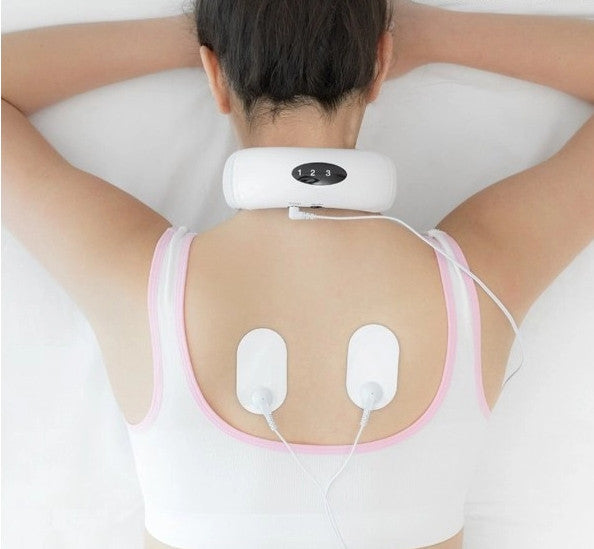 Aparat de masaj electromagnetic pentru cervicala,gat si spate, 6 tipuri de masaj