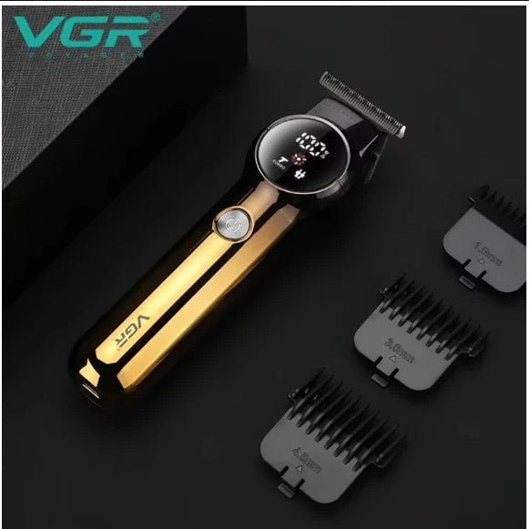 Aparat de Tuns Profesional VGR V-989, pentru Barba Contur & Corp, Afisaj LED