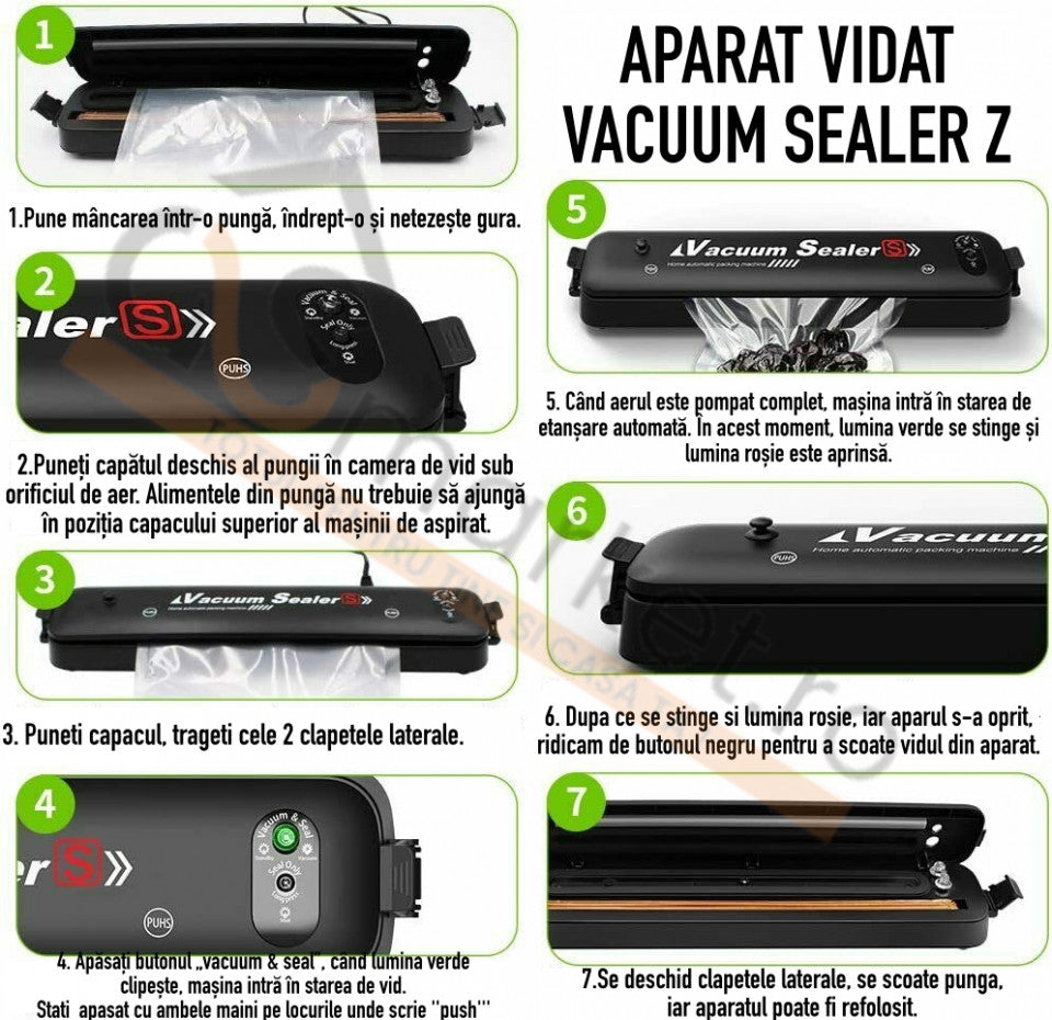 APARAT DE VIDAT SI SIGILAT - VACUUM SEALER + PUNGI