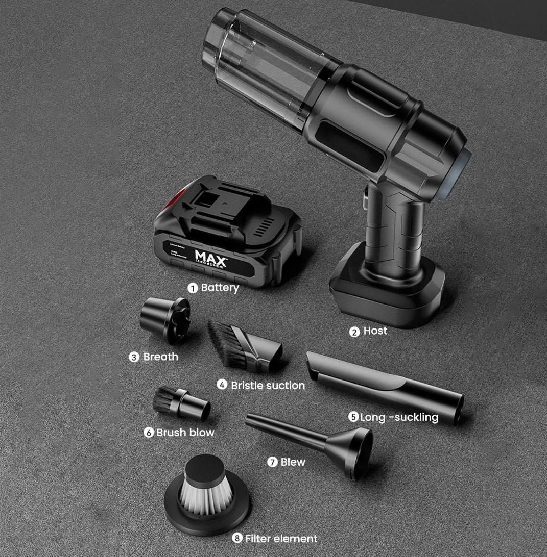 ASPIRATOR 2 IN 1 + Functii de Aspirare,Vidare, Filtru HEPA, Perie Detailing, Negru