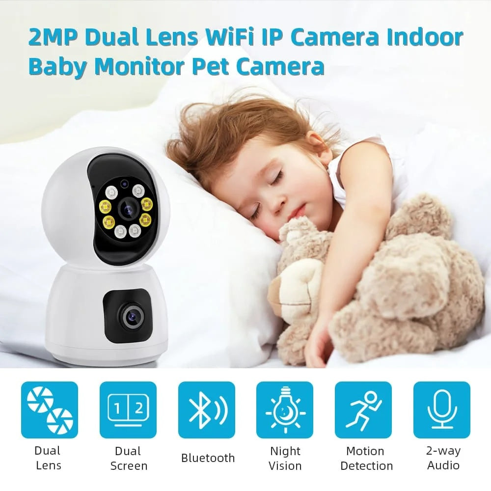 Baby Monitor camera supraveghere dubla 2 lentile 5 MP LAH-R11 ICSEE