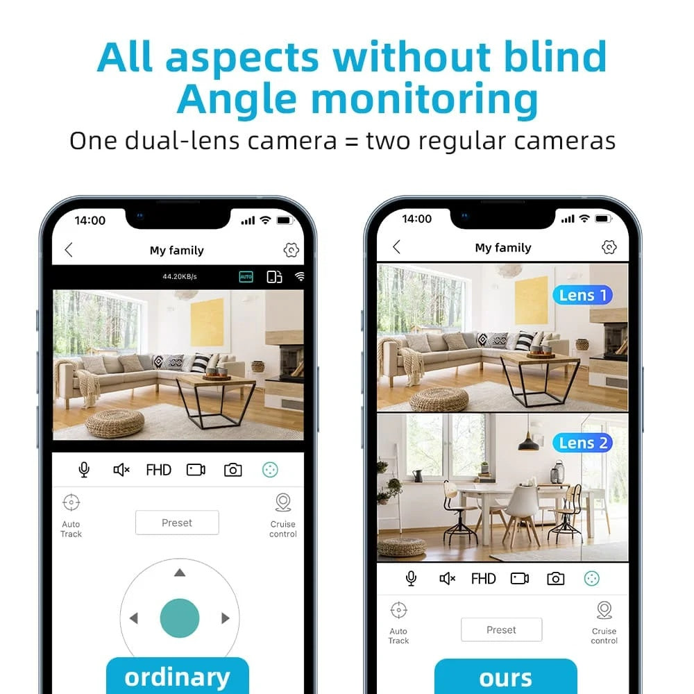 Baby Monitor camera supraveghere dubla 2 lentile 5 MP LAH-R11 ICSEE