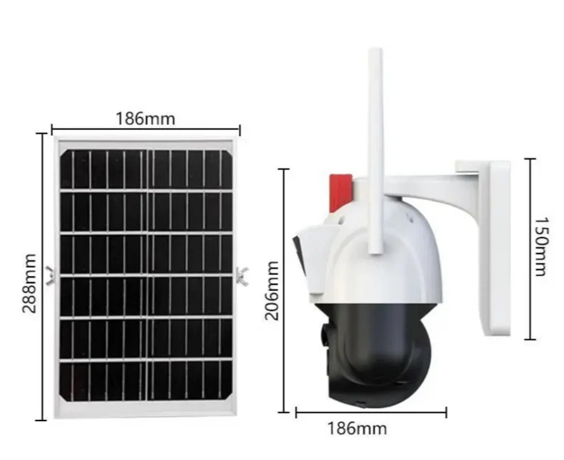 Camera de Supraveghere cu Panou Solar slot SIM 4G V380Pro 6MP
