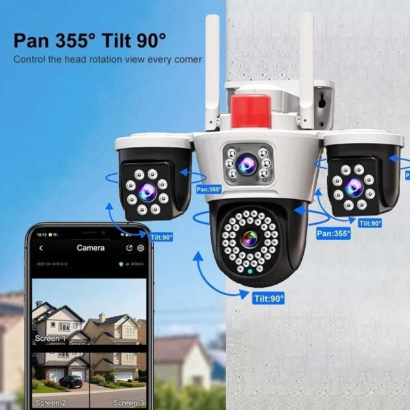 CAMERA SUPRAVEGHERE 4K 12MP CU 3 LENTILE + 4G SIM