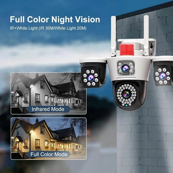 CAMERA SUPRAVEGHERE 4K 12MP CU 3 LENTILE + 4G SIM