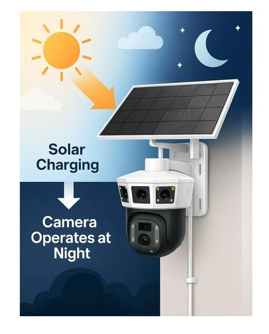 CAMERA SUPRAVEGHERE SOLARA 4K 8MP – CU CARTELA 4G (FARA WIFI)