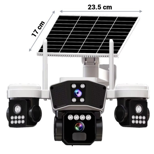 Camera Supraveghere Solara 9MP, UltraHD, Rotativa 360, 4G, Panou Solar