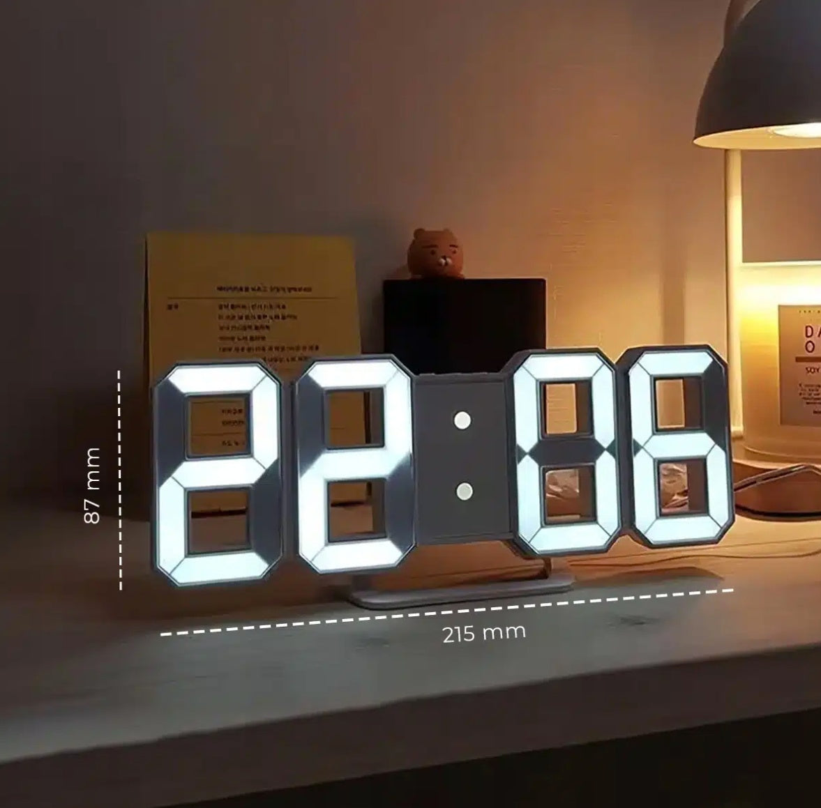 Ceas digital LED 3D cu calendar, alarmă și afișaj de temperatură