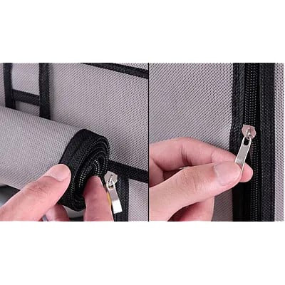 DULAP MATERIAL TEXTIL SI STRUCTURA METALICA CU 10 RAFTURI PENTRU INCALTAMINTE