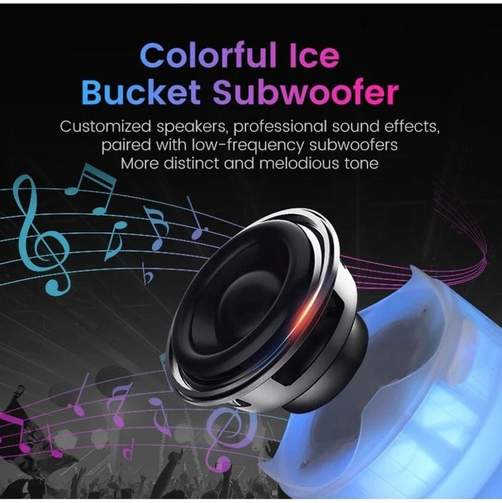 Frapiera 5 / 7 litri, boxa Bluetooth integrata, LED multicolor, plastic impermeabil