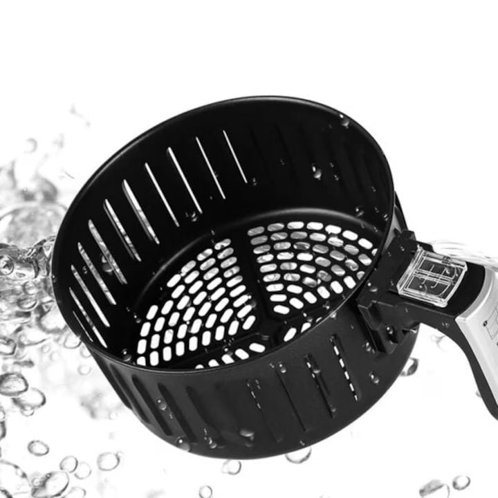 Friteuză fără Ulei cu Aer Cald, 2400W, 6L, LCD Touch, 6 Programe, Accesorii Incluse