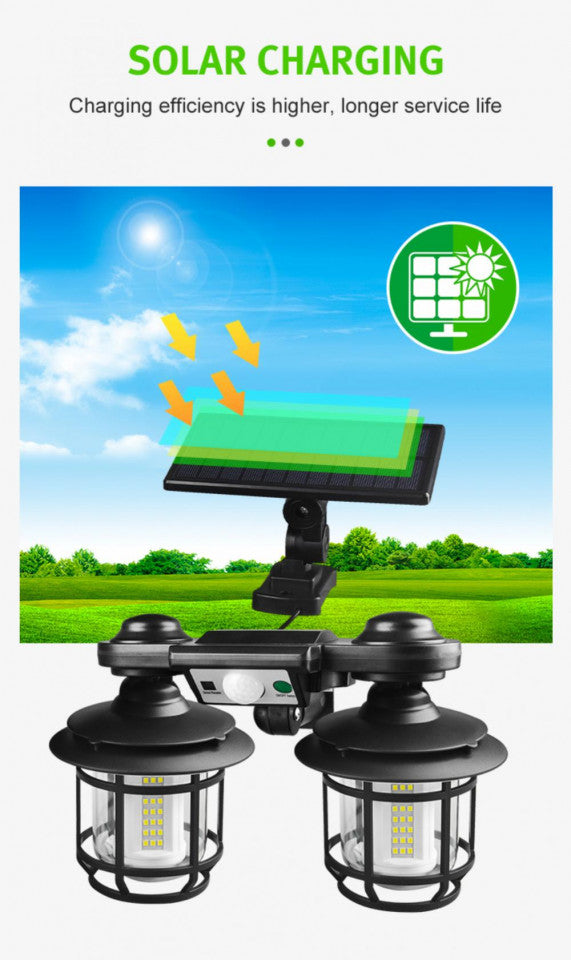 LAMPA SOLARA DECORATIVA 192 LED SMD CU TELECOMANDA JD-2216A
