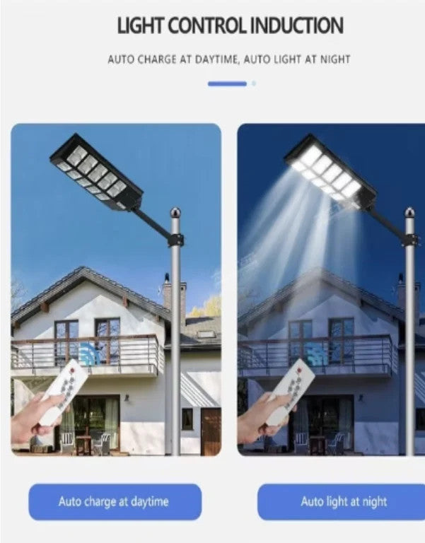 Lampa Solara Dubla 1000W Leduri Generatie Noua, Telecomanda, Suport Metalic, Lumina Puternica