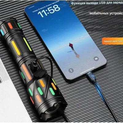 Lanterna de mana CB G706 cu afisaj procent baterie