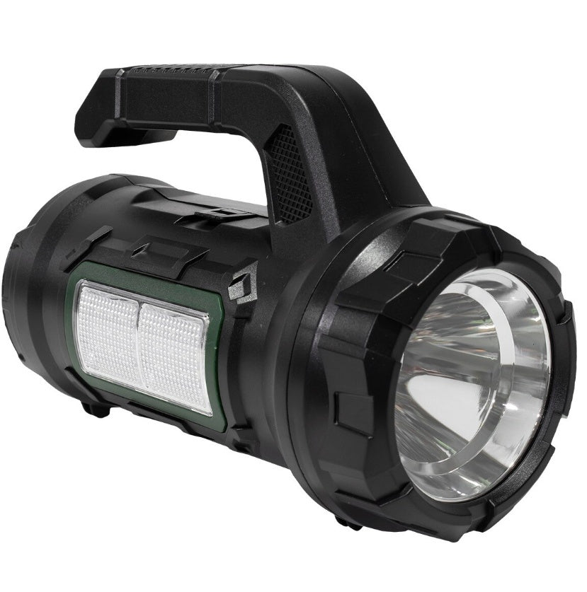 Lanterna Led 18W multifunctionala, Set Scule incluse, acumulator reincarcabil USB Type C, 5 moduri iluminare, avertizare luminoasa, leduri stare incarcare baterie, negru