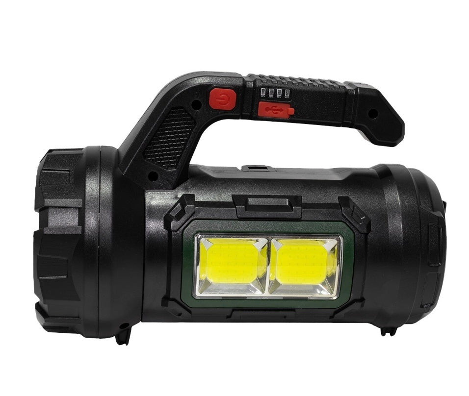 Lanterna Led 18W multifunctionala, Set Scule incluse, acumulator reincarcabil USB Type C, 5 moduri iluminare, avertizare luminoasa, leduri stare incarcare baterie, negru