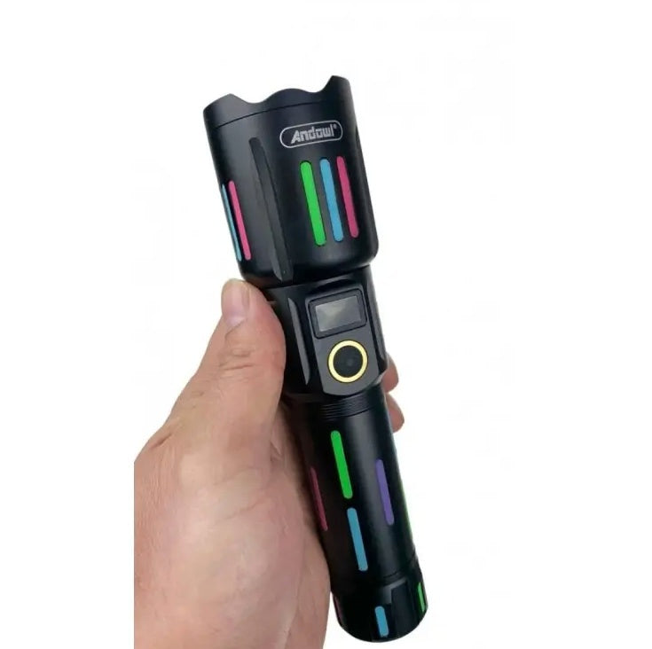Lanterna tactica 6500lm, 26650mah baterie, incarcare USB Type-C, Zoom