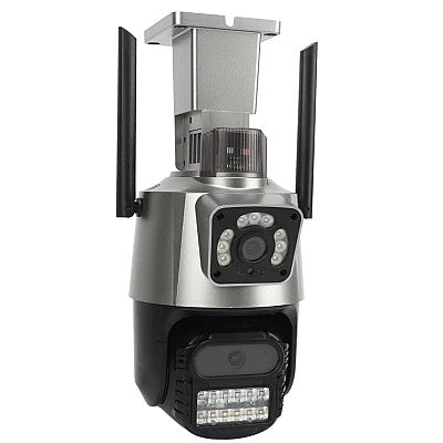 PACHET 2 CAMERE SUPRAVEGHERE ULTRA ZOOM 8MP , ALARMA , SENZOR MISCARE, APLICATIE TELEFON, ROTATIVA 355 GRADE