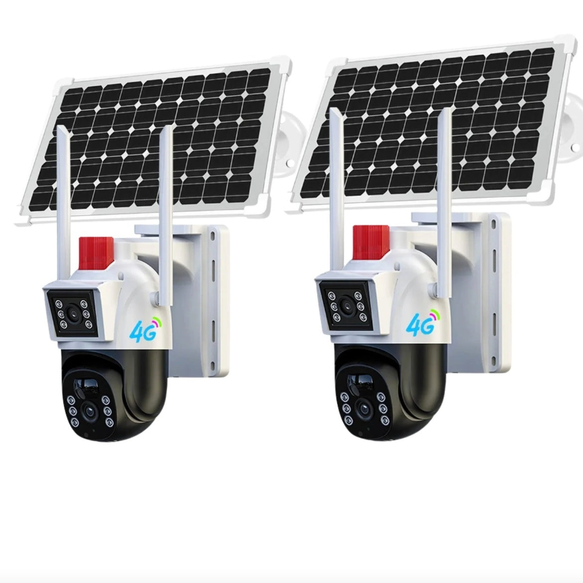 PACHET 2 X Camera de Supraveghere cu Panou Solar slot SIM 4G V380Pro 6MP