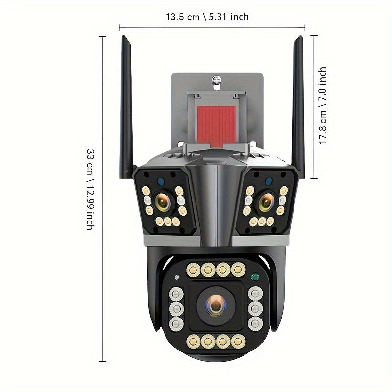 PACHET 2 X CAMERA SUPRAVEGHERE TRIPLA 9 MP WIFI + PORT UTP IPC360 HOME