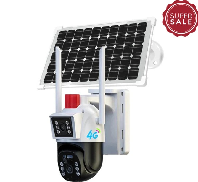 PACHET 3 X Camera de Supraveghere cu Panou Solar slot SIM 4G V380Pro 6MP
