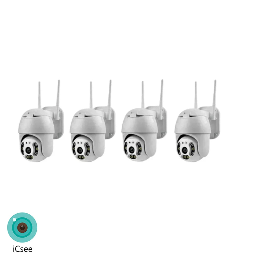 PACHET 4 CAMERE SUPRAVEGHERE WIFI AH-XM-A6 5MP, ICSEE, SENZOR MISCARE, CONECTARE WIFI / CABLU UTP
