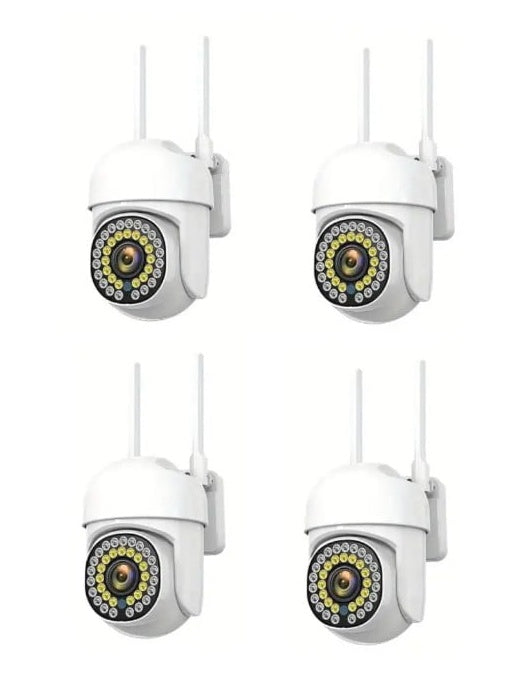 Pachet 4 x Cameră de Supraveghere Smart WIFI, 36 LED-uri, HD, IP66