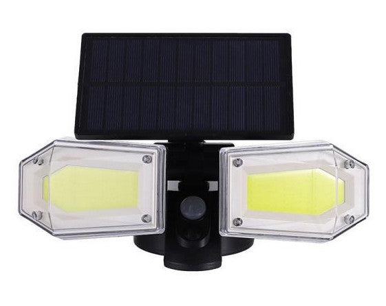 PROMO 2 X LAMPA SOLARA 150 LED COB - SENZOR MISCARE - CASETE REGLABILE