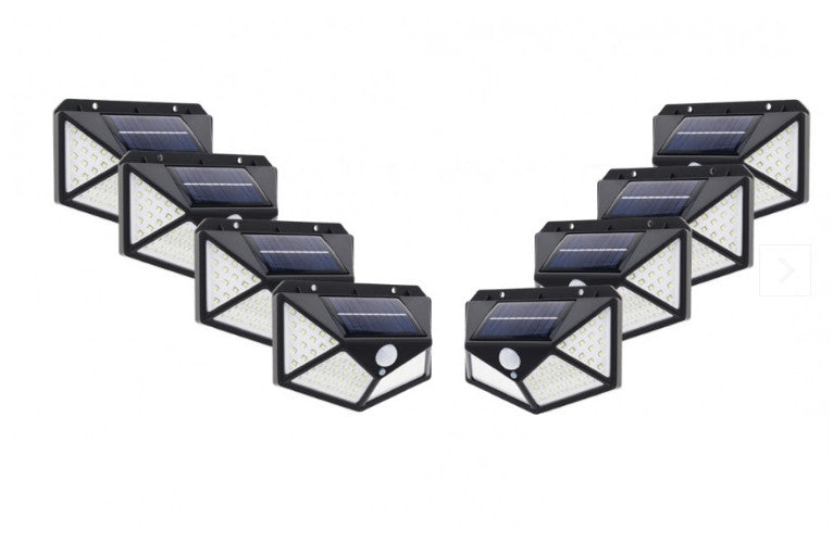 PROMO: SET 8 LAMPI SOLARE 100 LED - 3 MOD ILUMINARE + LANTERNA CADOU