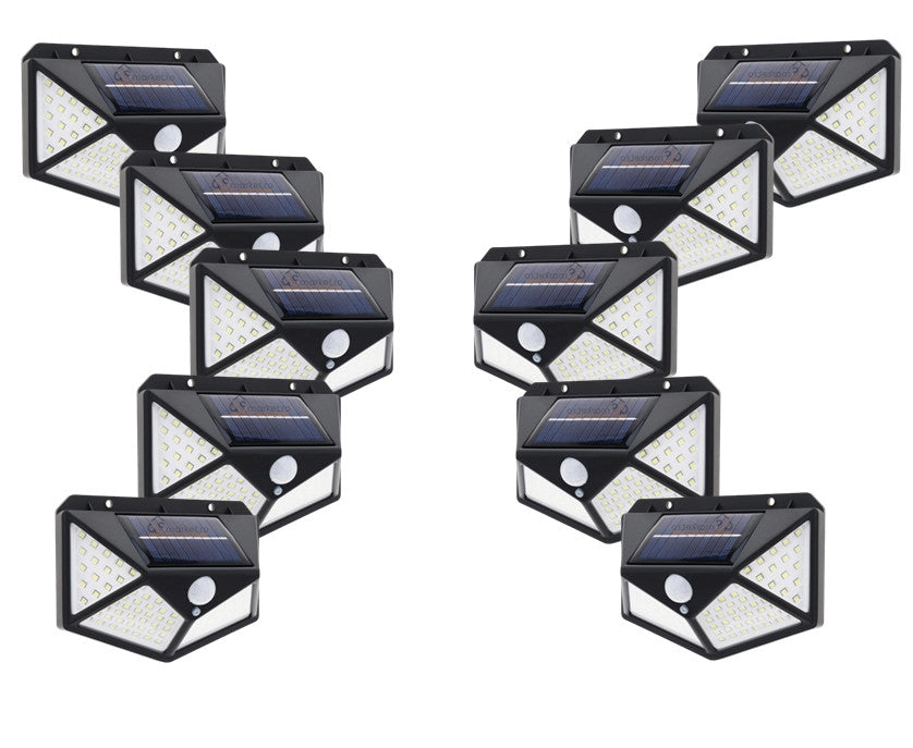 SET 10 LAMPI SOLARE 100 LED - 3 MOD ILUMINARE