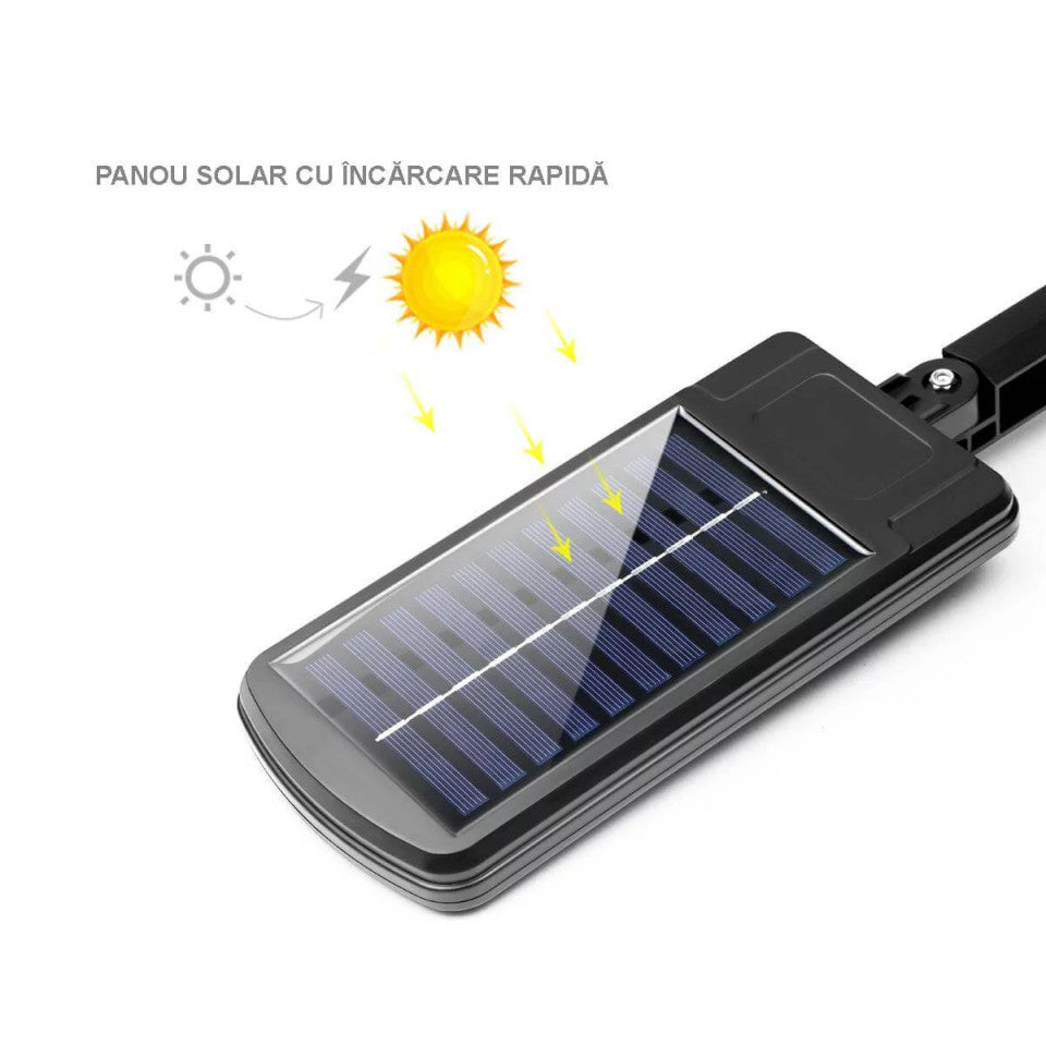 SET 10 LAMPI SOLARE TIP STRADAL 30W CU TELECOMANDA