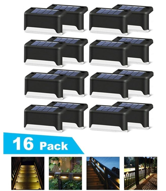 Set 12 lampi solare pentru trepte sau terase, senzor de lumina