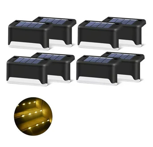 Set 16 lampi solare pentru trepte sau terase, senzor de lumina