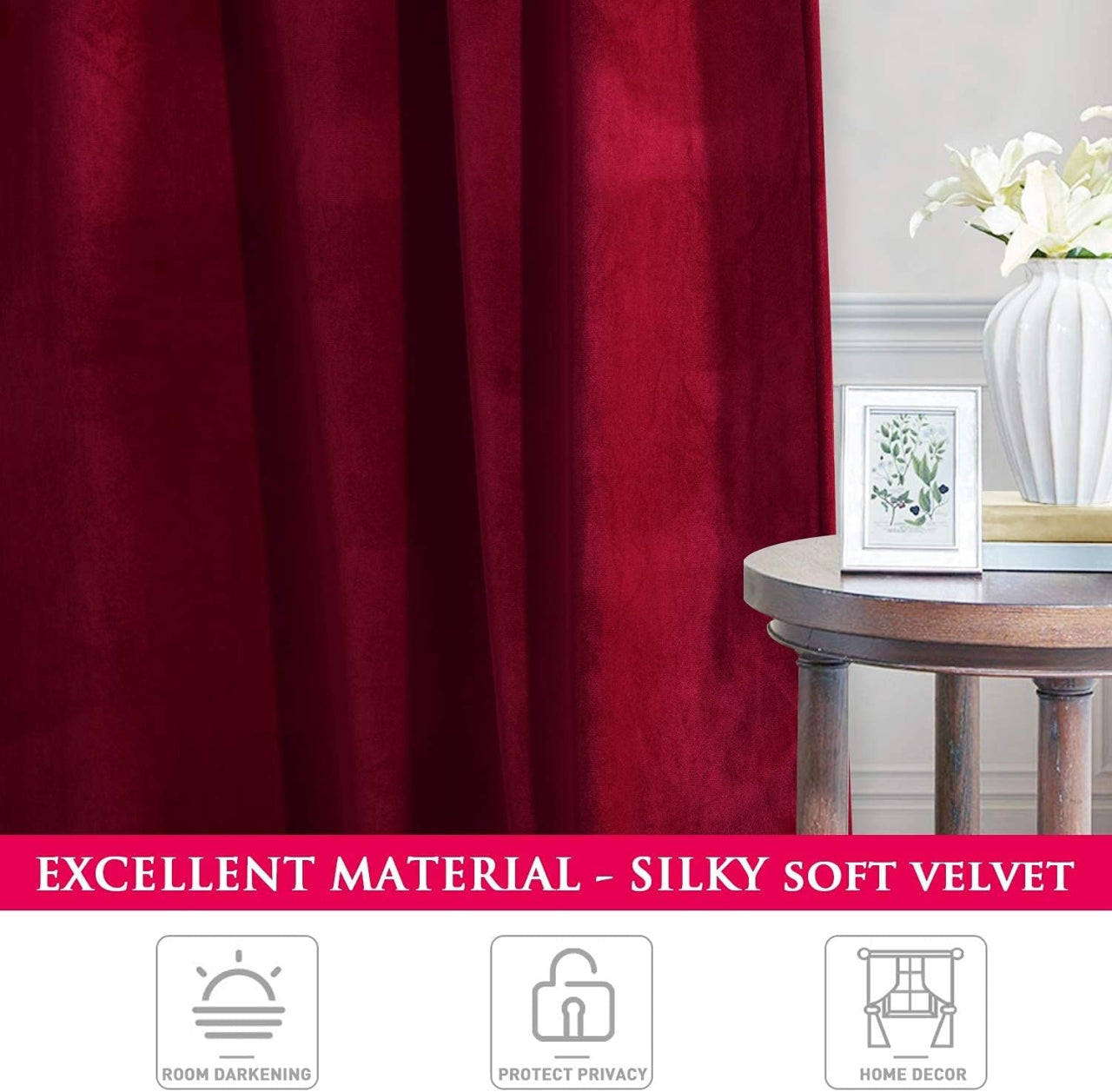 SET 2 DRAPERII CATIFEA 100% POLYESTER 150X250CM
