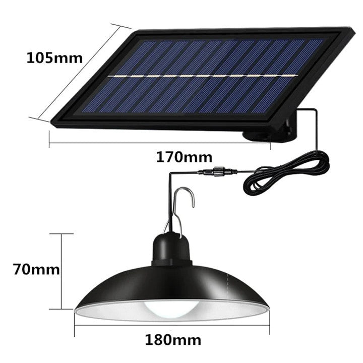 Set 2 Lampa Solara cu abajur de Interior/exterior cu telecomanda