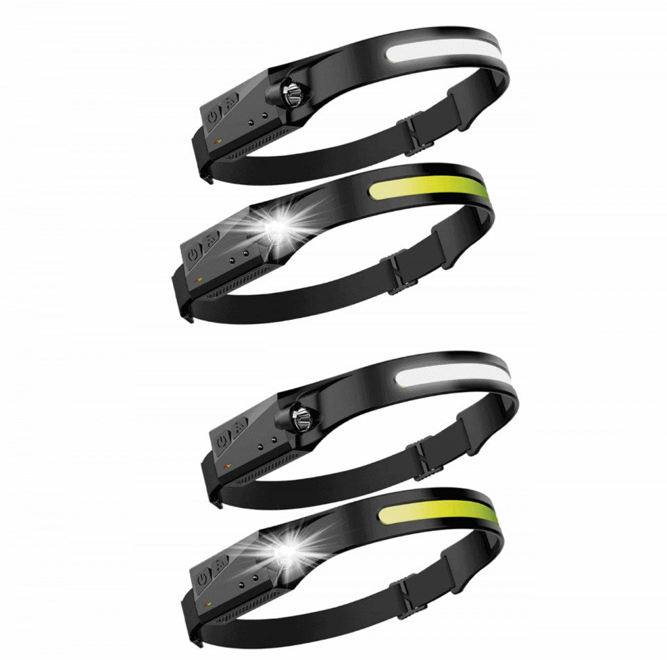 SET 2 X LANTERNA DE CAP CU SENZOR DE MISCARE