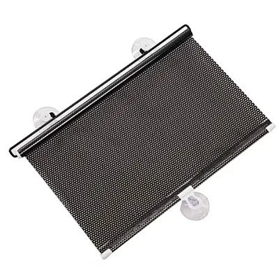 SET 2X Parasolar auto cu ventuze retractabil negru 68 cm x 125 cm