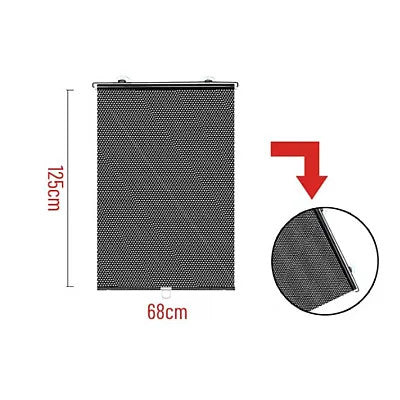 SET 2X Parasolar auto cu ventuze retractabil negru 68 cm x 125 cm