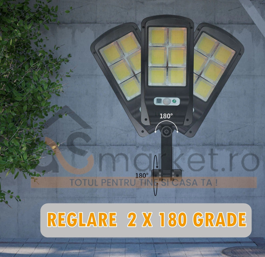 SET 3 LAMPI SOLARE TIP STRADAL 30W CU TELECOMANDA
