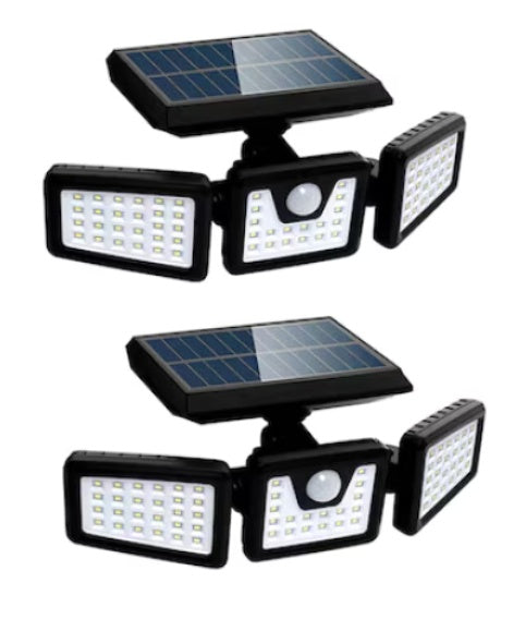 Set 3 x PROIECTOR SOLAR 3 CASETE, 74 LED-uri si senzor de miscare