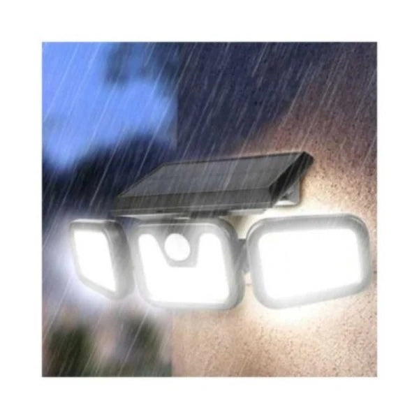 Set 3 x PROIECTOR SOLAR 3 CASETE, 74 LED-uri si senzor de miscare