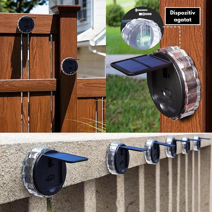 Set 4 Lampi Solare decorative model stelar cu 3 moduri de iluminare
