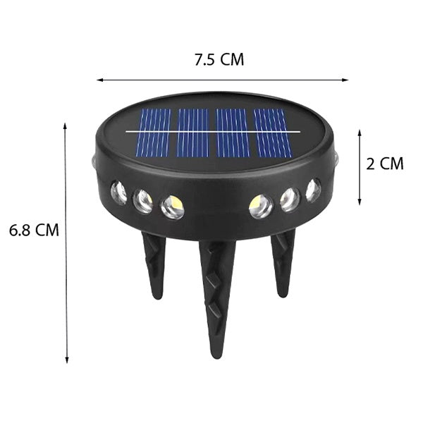 SET 6 LAMPI SOLARE ROTUNDE DE PERETE SAU SOL CU LED