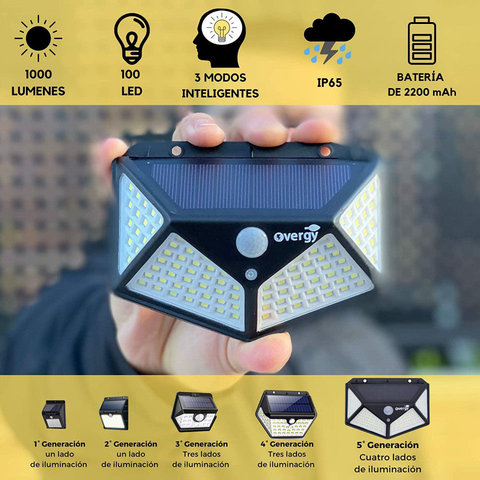 SET 8 LAMPI SOLARE 100 LED - 3 MOD ILUMINARE