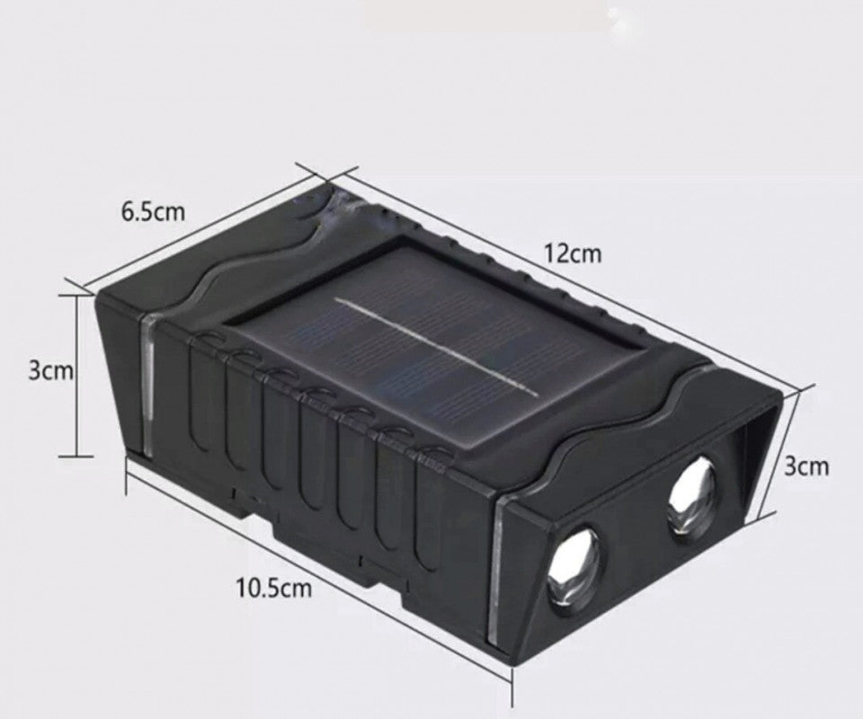 SET 8 LAMPI SOLARE DE PERETE CU LED BIDIRECTIONAL