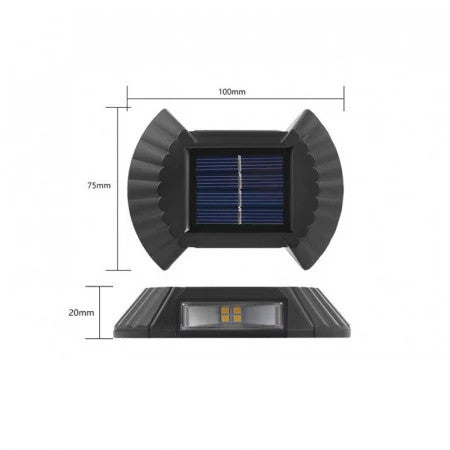 SET 8 LAMPI SOLARE DECORATIVE BIDIRECTIONALE CU LED ALB RECE