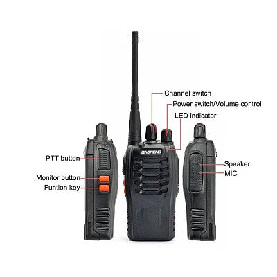 Set doua statii radio emisie receptie portabile Baofeng BF 888S