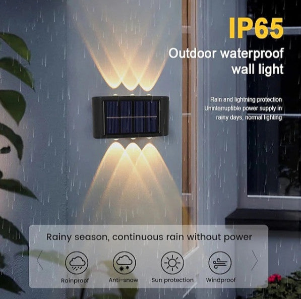 SET LAMPI SOLARE DE PERETE CU LED BIDIRECTIONAL 6 LED